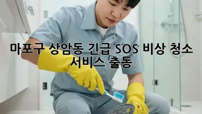 마포구 상암동 긴급 SOS!🚨 비상 청소 서비스 출동!