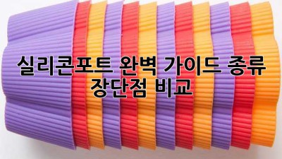 실리콘포트 완벽 가이드: 종류, 장단점 비교